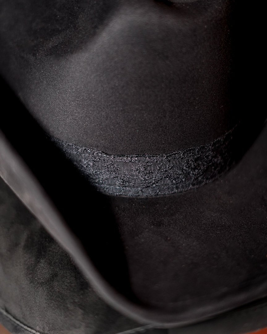 Black Floral Lace Band Cowgirl Hat - Cindy Jane Boutique - Hats