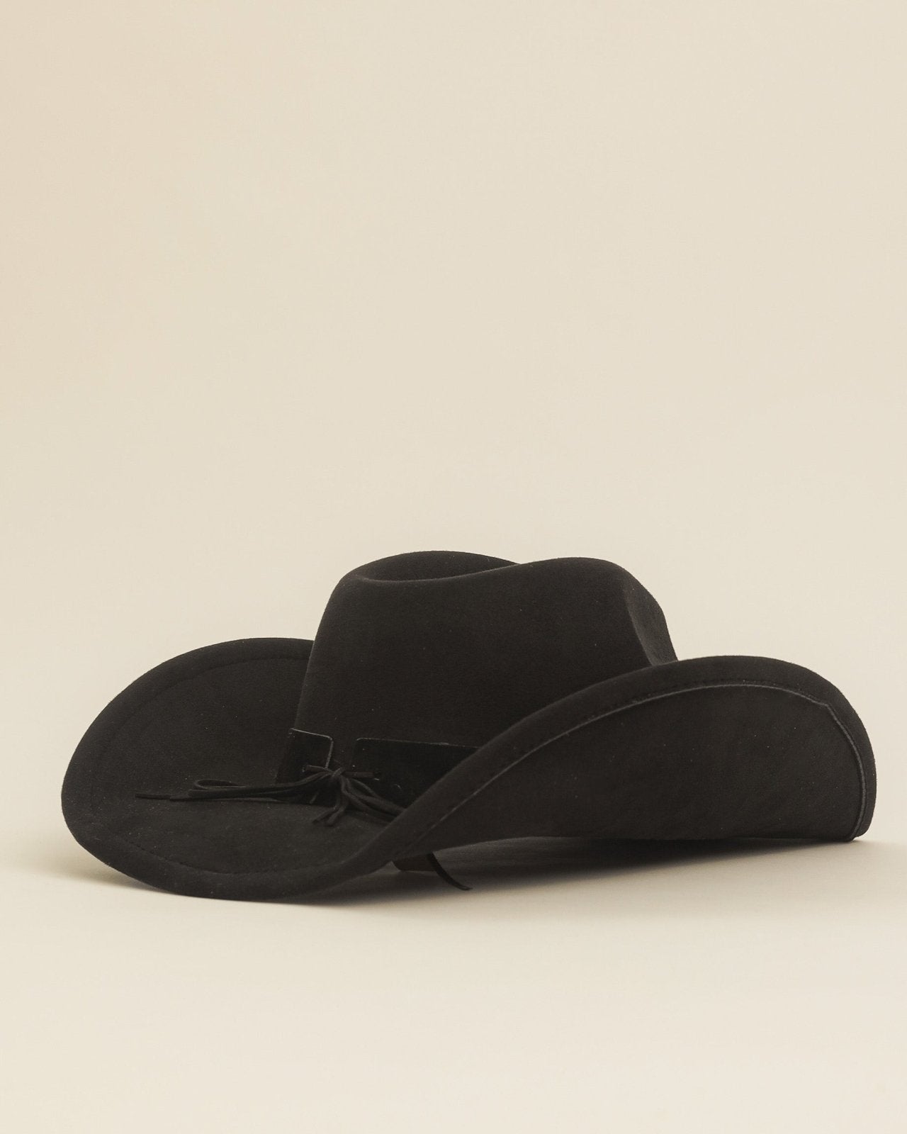 Black Floral Embroidered Strap Cowboy Hat - Cindy Jane Boutique - Hats