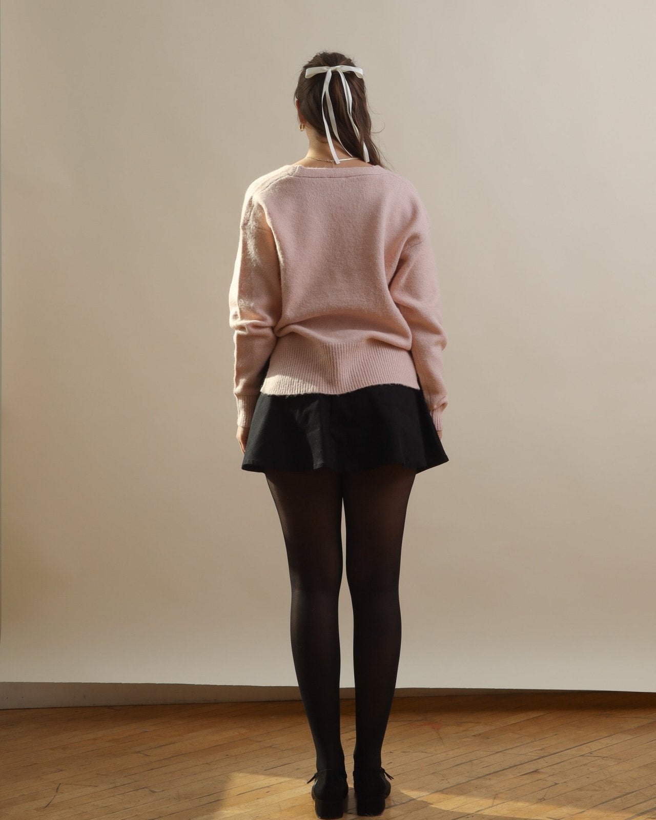 Black High Waisted Textured Flare Skater Mini Skirt - Cindy Jane Boutique - Skirts