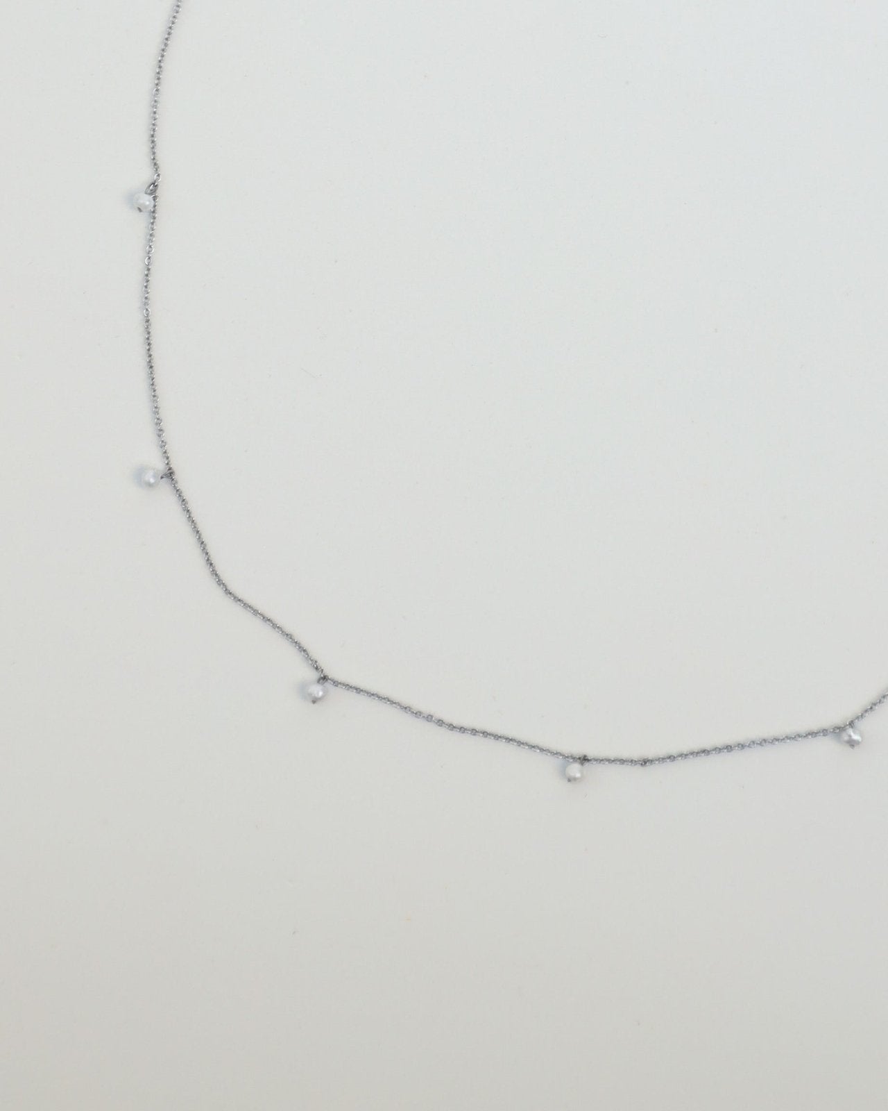 Mini Pearl Beaded Station Necklace - Cindy Jane Boutique - Necklaces