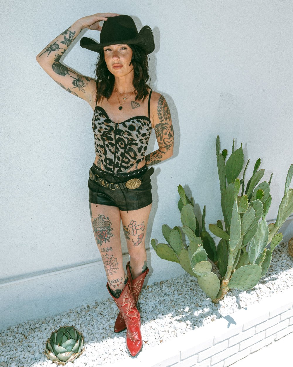 Ain't She Wild Brown Multi Leopard Print Mesh Bustier Corset Top - Cindy Jane Boutique - Tanks, Camis & Tube Tops