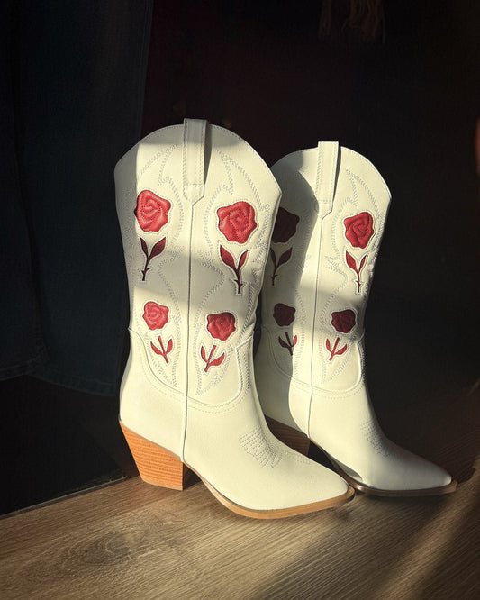 Billini Arden White Garnet Cowgirl Boots - Cindy Jane Boutique - Boots