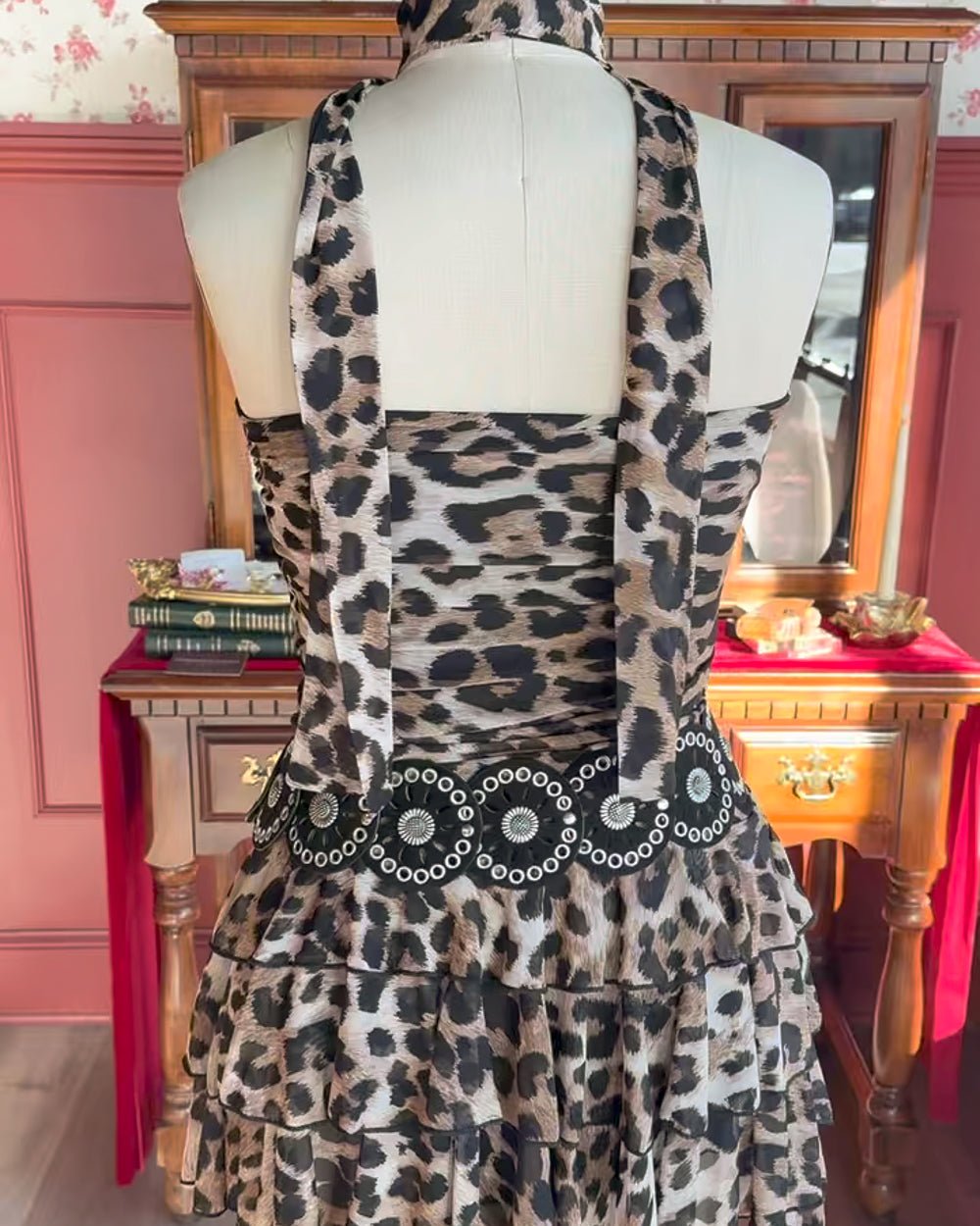 Bless Your Heart Leopard Print Strapless Tiered Ruffle Mini Dress - Cindy Jane Boutique - Short Dresses