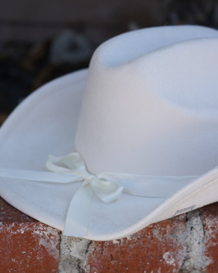 Ivory Rhinestone Studded Disco Cowgirl Hat - Cindy Jane Boutique - Hats