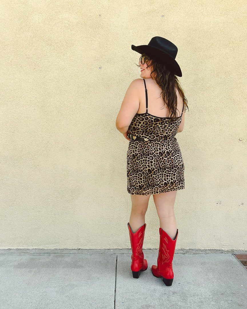 Leopard Print Mesh Mini Dress S / Leopard Multi Leopard Print Mesh Mini Dress S / Leopard Multi