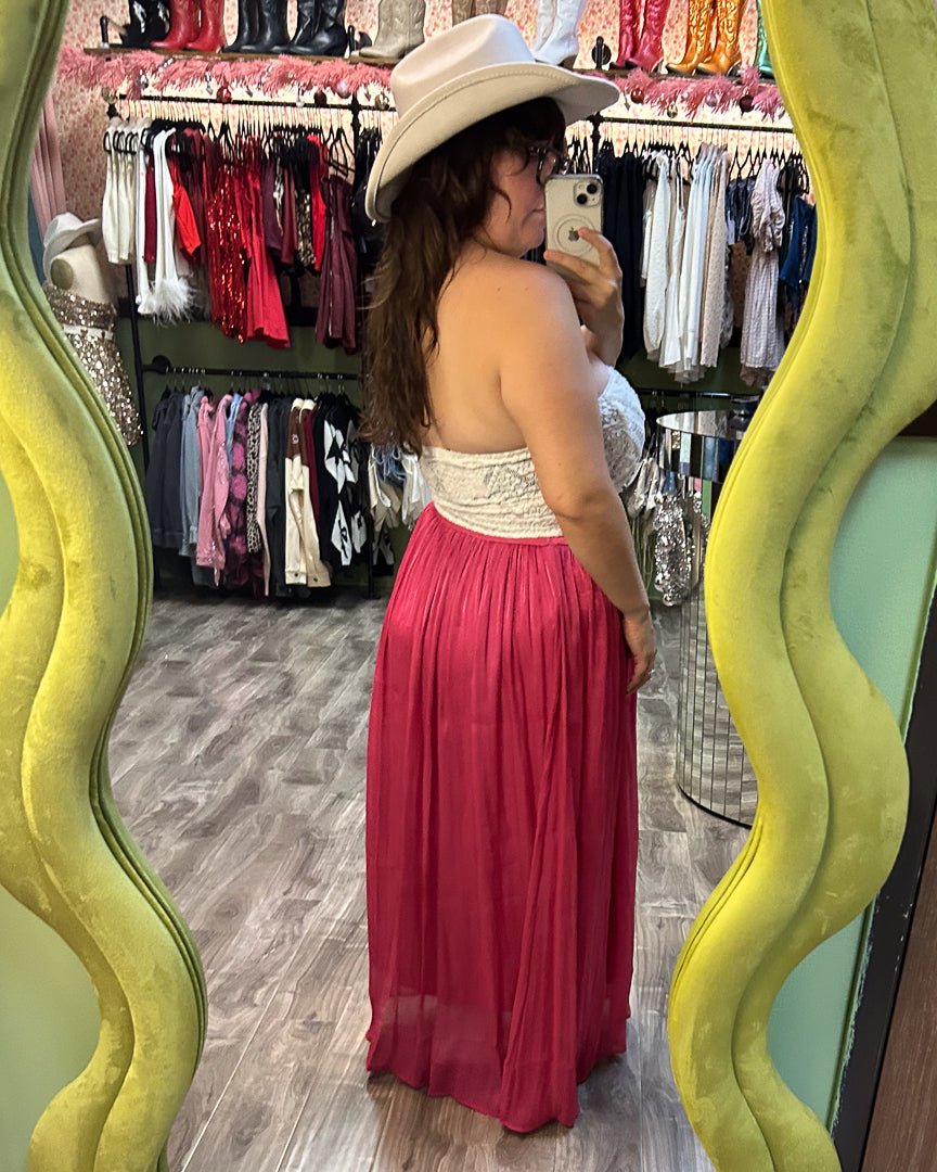 Magenta Plisse Maxi Skirt - Cindy Jane Boutique - Skirts