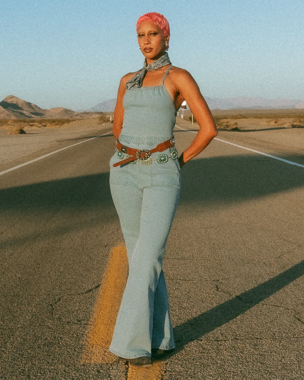 Mesa Light Wash Lace Up Backless Flared Denim Jumpsuit - Cindy Jane Boutique - Jumpsuits