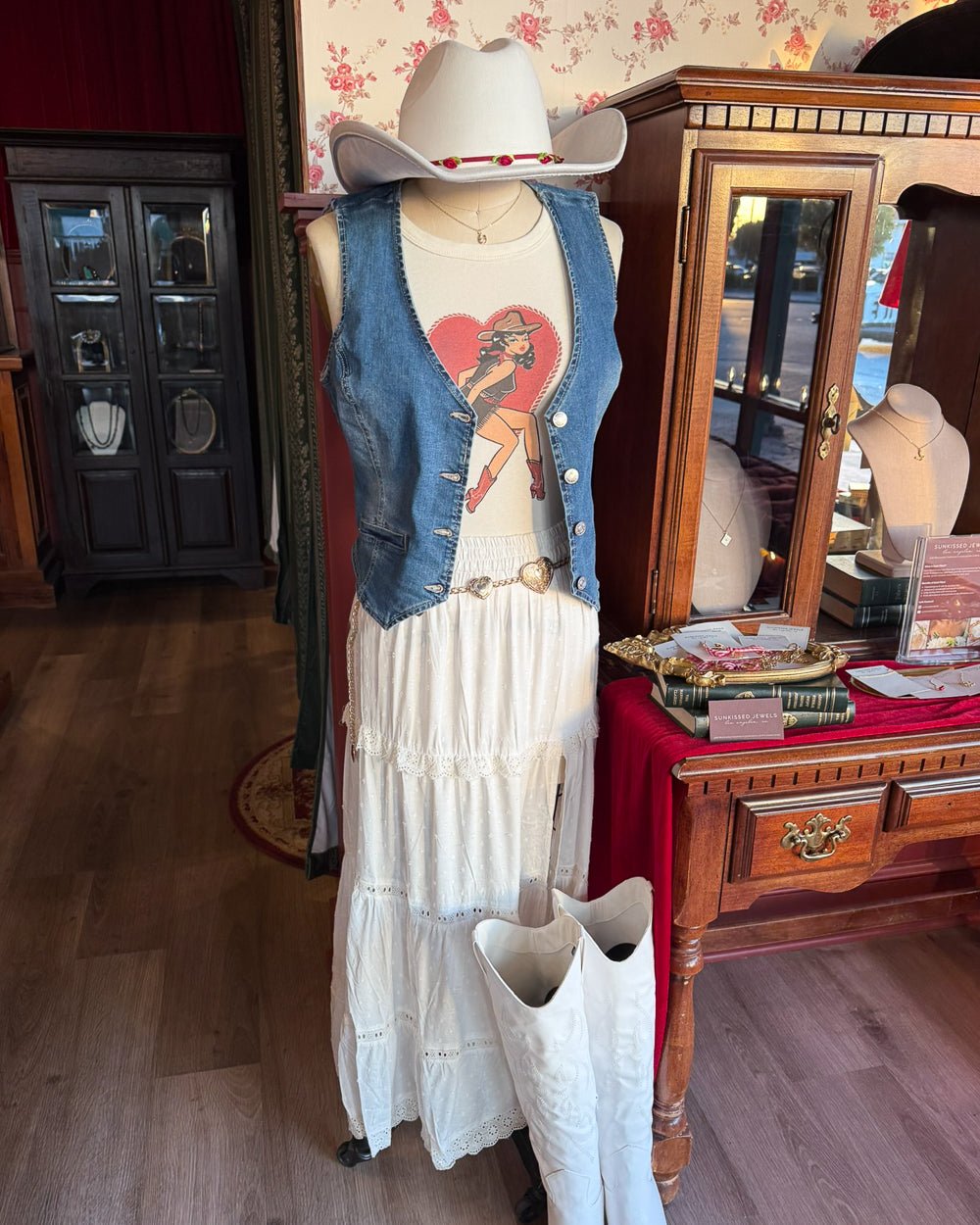 Mischief Made Ivory Heart Wrangler Tank Top - Cindy Jane Boutique - Tees