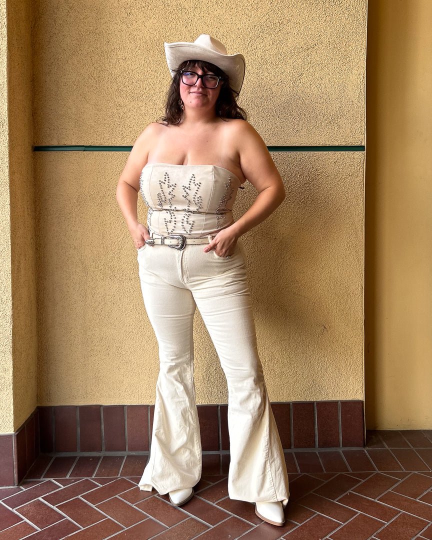 Moonstruck Cream Corduroy Flare Pants - Cindy Jane Boutique - Jeans