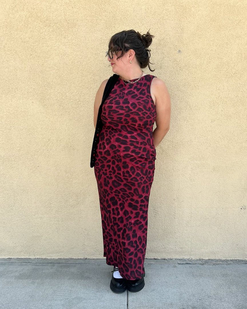 red leopard print dress plus size LIMITED COLLECTION Plus Size Burgundy Red Leopard Print Bow Dress