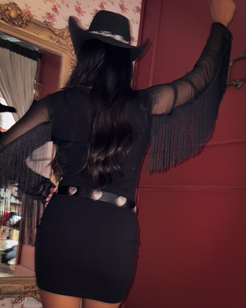 Roxie Black Fringe Mini Dress - Cindy Jane Boutique - Short Dresses