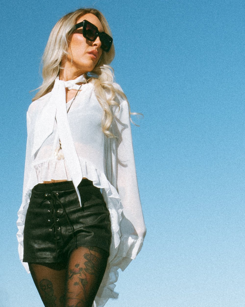 Wayward Heart White Sheer Chiffon Long Sleeve Ruffle Blouse - Cindy Jane Boutique - Blouses