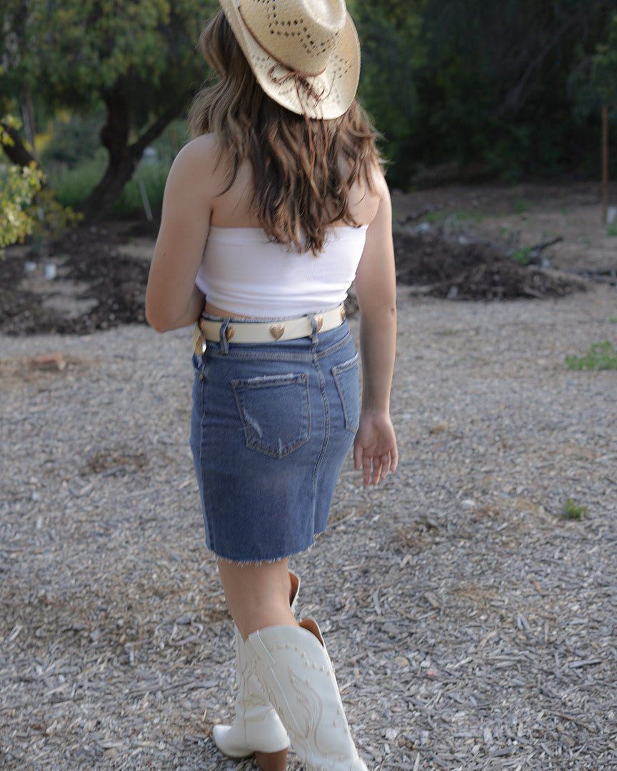 White Ribbed Bandeau Tube Top - Cindy Jane Boutique - Tanks, Camis & Tube Tops