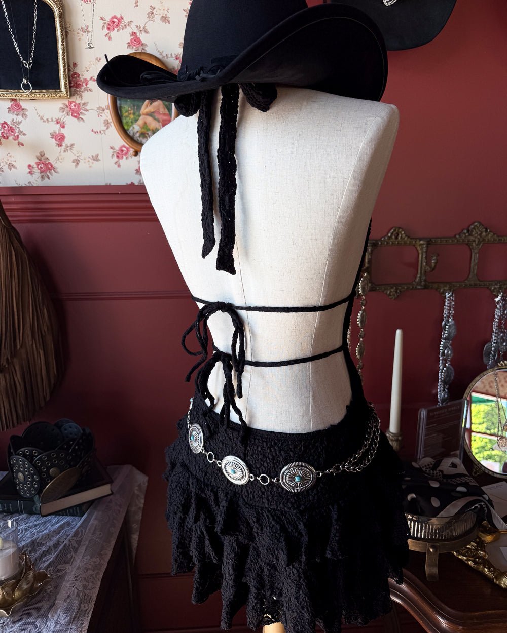 Wild Honey Black Plunging Textured Lace Tiered Ruffle Romper - Cindy Jane Boutique - Rompers