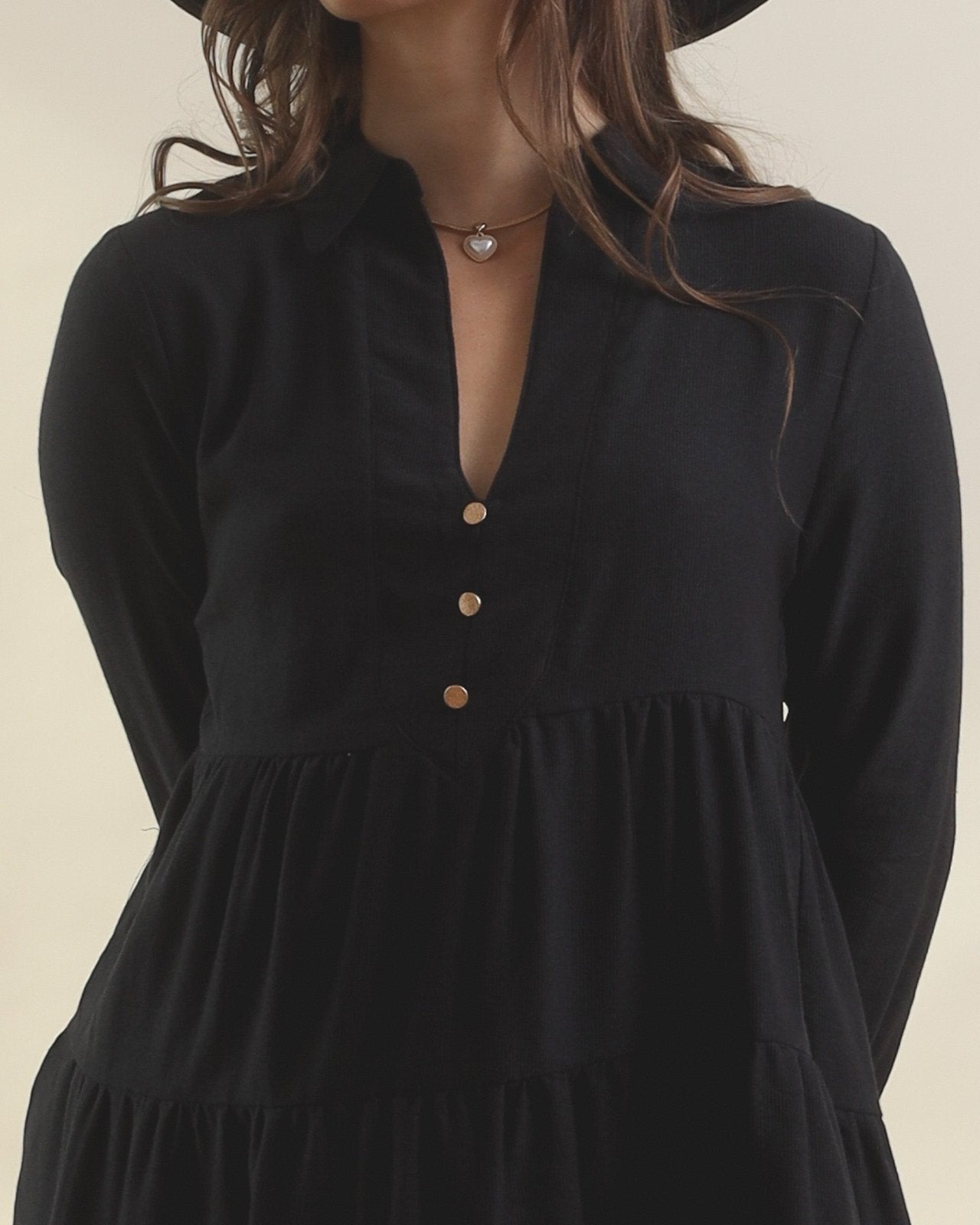 Black Tiered Long Sleeve Corduroy Mini Dress Cindy Jane Boutique Black Tiered Long Sleeve Corduroy Mini Dress Cindy Jane Boutique