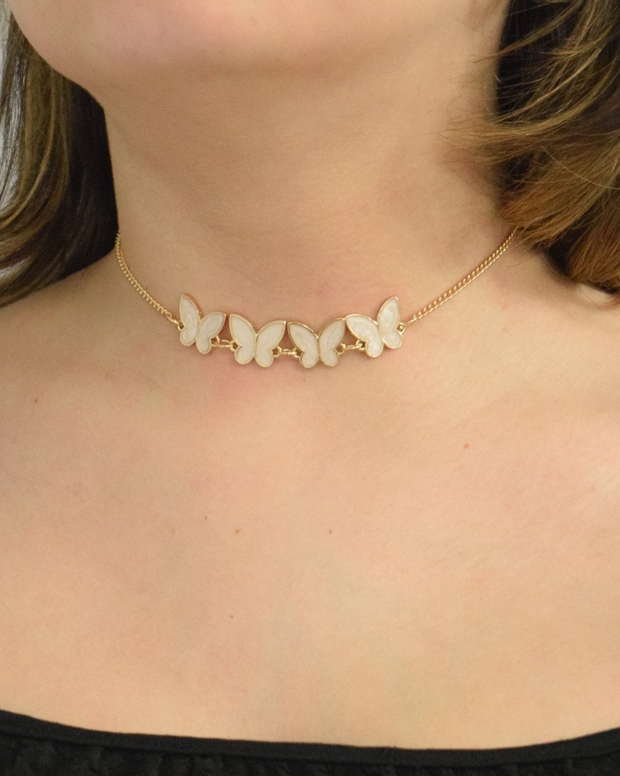 Butterfly Pendant Choker Necklace - Cindy Jane Boutique - Necklaces