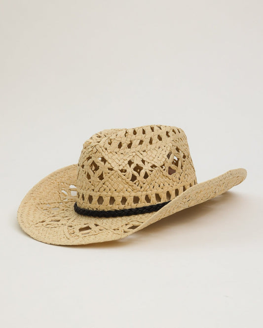 Ivory Straw Cowgirl Hat - Cindy Jane Boutique - Hats