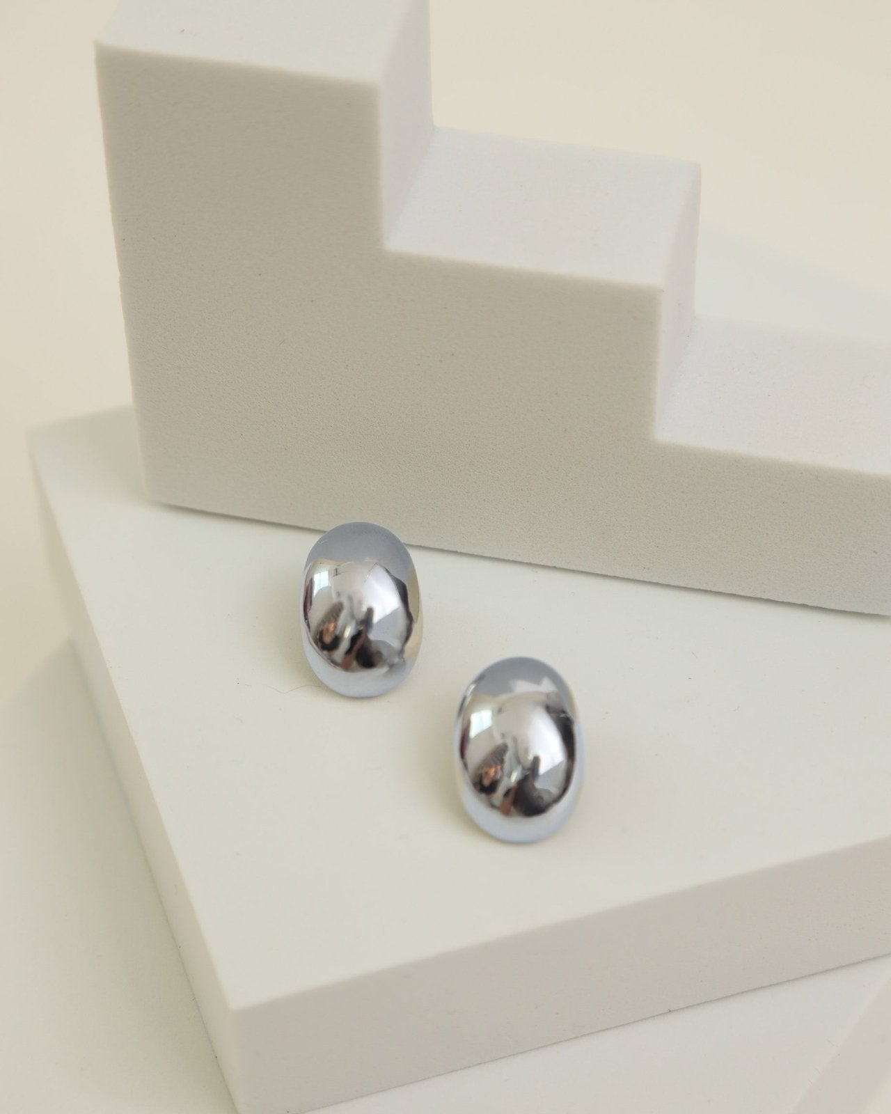 Oval Dome Stud Earrings - Cindy Jane Boutique - Earrings